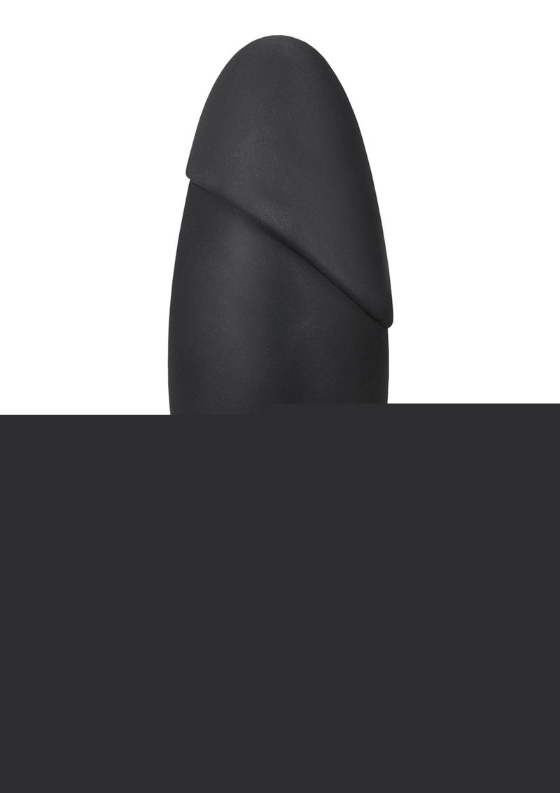 Anal Adventures Platinum Silicone Rocket Plug - Black