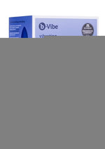 B-Vibe Vibrating Jewel Plug Rechargeable Silicone Anal Plug with Remote - Navy Blue - Large/XLarge