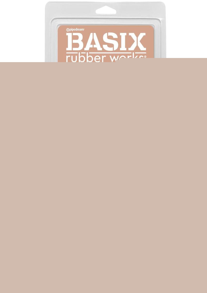 Basix Rubber Works Dong with Suction Cup - Vanilla - 8in
