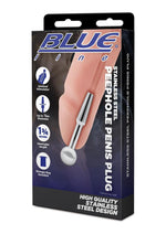 Blue Line Peephole Penis Plug - Stainless - Steel