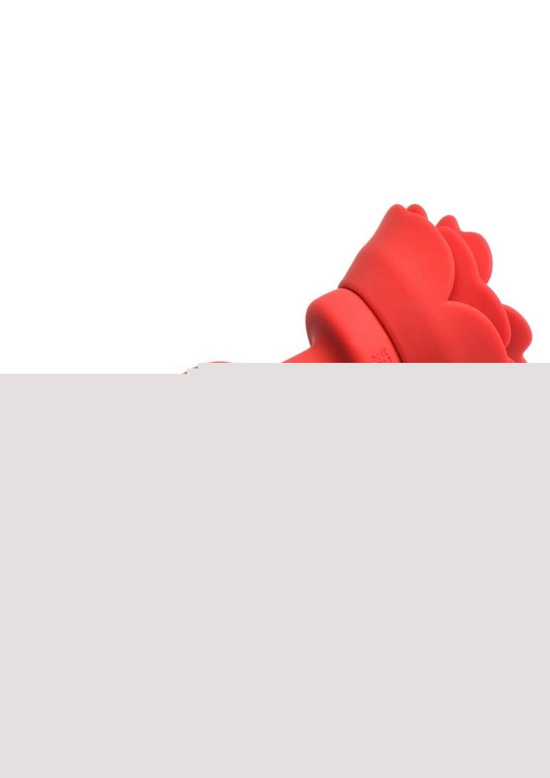 Booty Sparks 28x Rechargeable Silicone Vibrating Rose Anal Plug with Remote Control