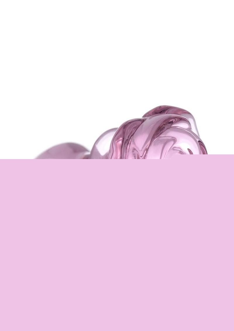 Booty Sparks Pink Rose Glass Anal Plug