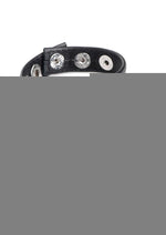 Cock Gear Leather and Steel Cock and Ball Ring - Black/Metal