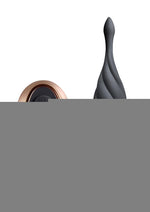 Discover Rechargeable Silicone Anal Vibrator with Remote Control - Black/Rose Gold