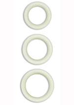 Firefly Halo Small Silicone Cock Ring - Clear/Glow In The Dark - Small