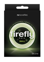 Firefly Halo Small Silicone Cock Ring - Clear/Glow In The Dark - Small