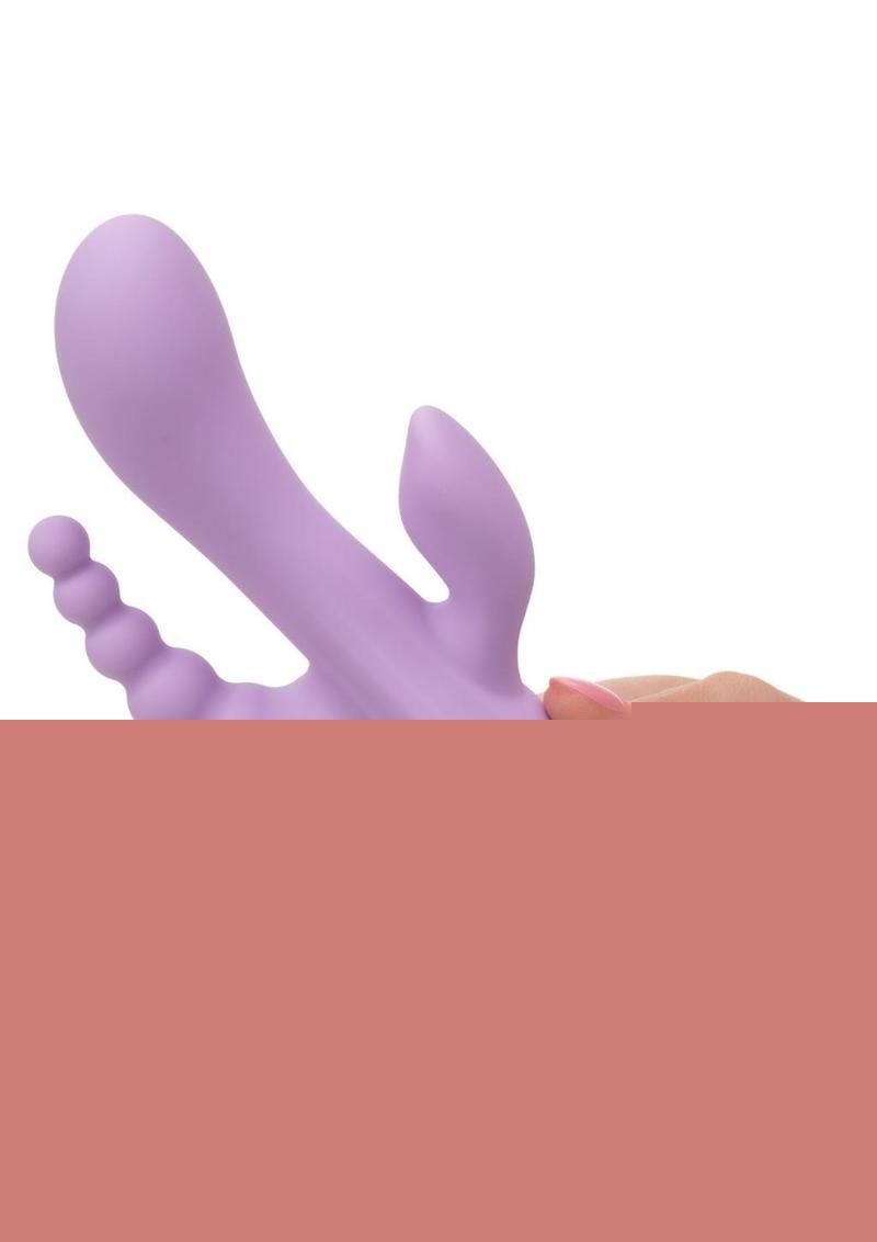 Flex Bend and Hold Triple Rumbler Rechargeable Silicone Vibrator