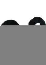 Frisky Caught In Candy Black Furry Cuffs - Black