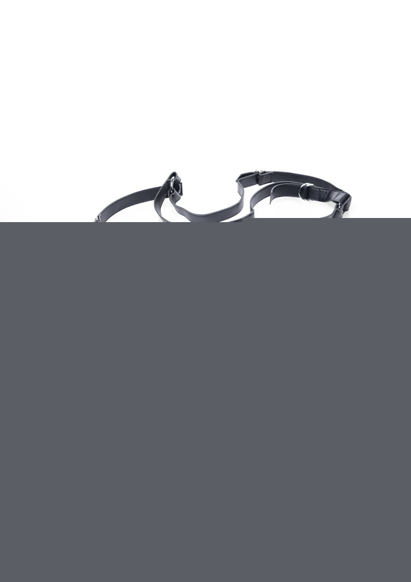 Frisky Easy Access Thigh Sling with Wrist Cuffs - Black