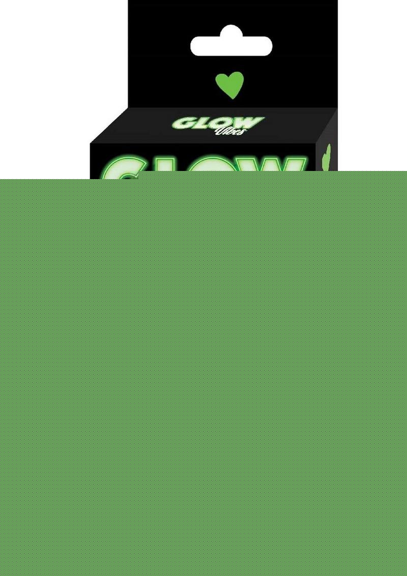 Glow Vibes Sweet Heart Rechargeable Glow In The Dark Bullet - Black/Glow In The Dark/Green