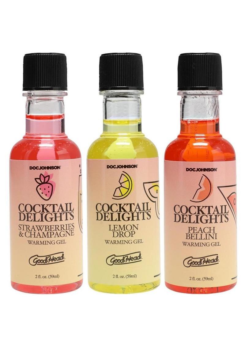 Goodhead Cocktail Delights (3 Pack) 2 Oz.- Peach Bellini, Strawberries and Champagne, Lemon Drop