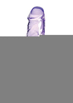 King Cock Clear Dildo with Balls - Clear/Purple - 6in