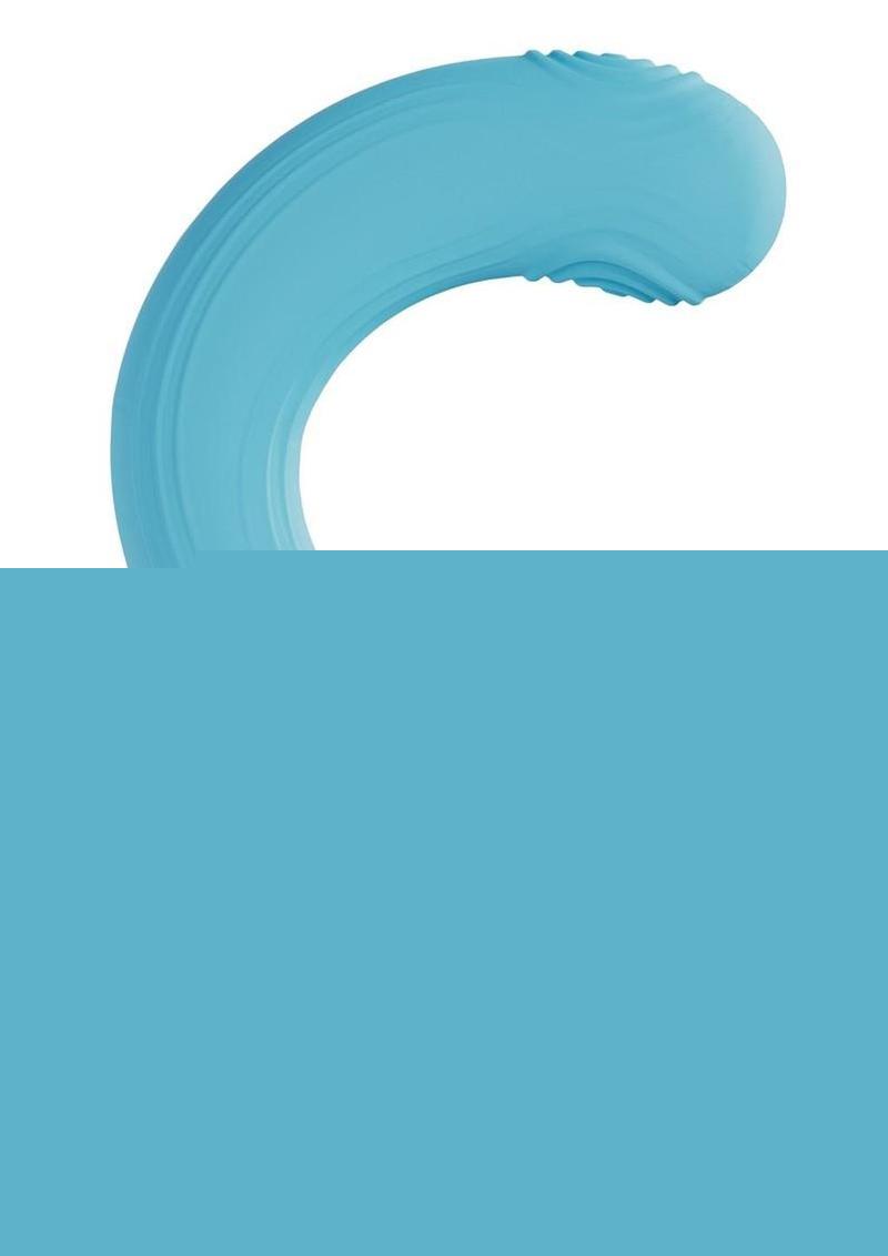Loveline Tic-Tac Tapping Swirl Rechargeable Silicone Vibrator - Blue
