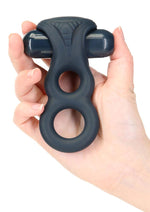 Lux Active Triad Silicone Rechargeable Vibrating Dual Cock Ring with Remote Control