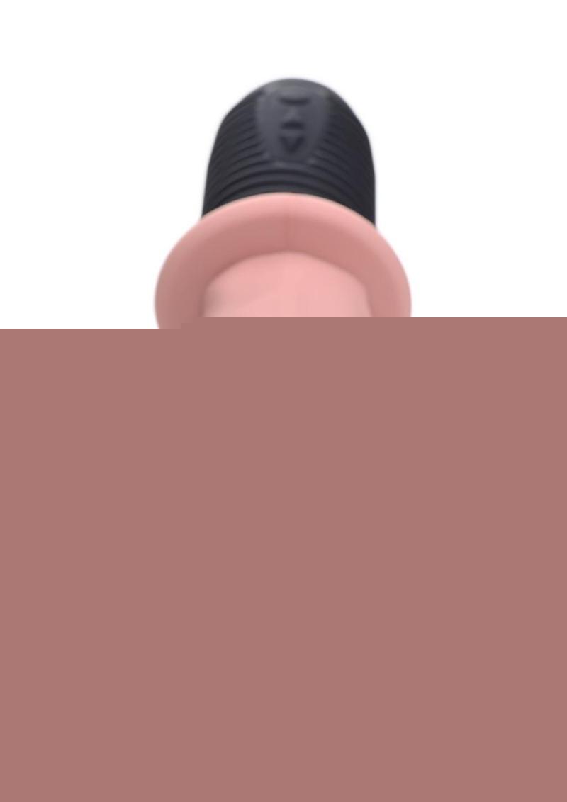Master Series 10x Vibrating and Thrusting Silicone Rechargeable Dildo with Handle