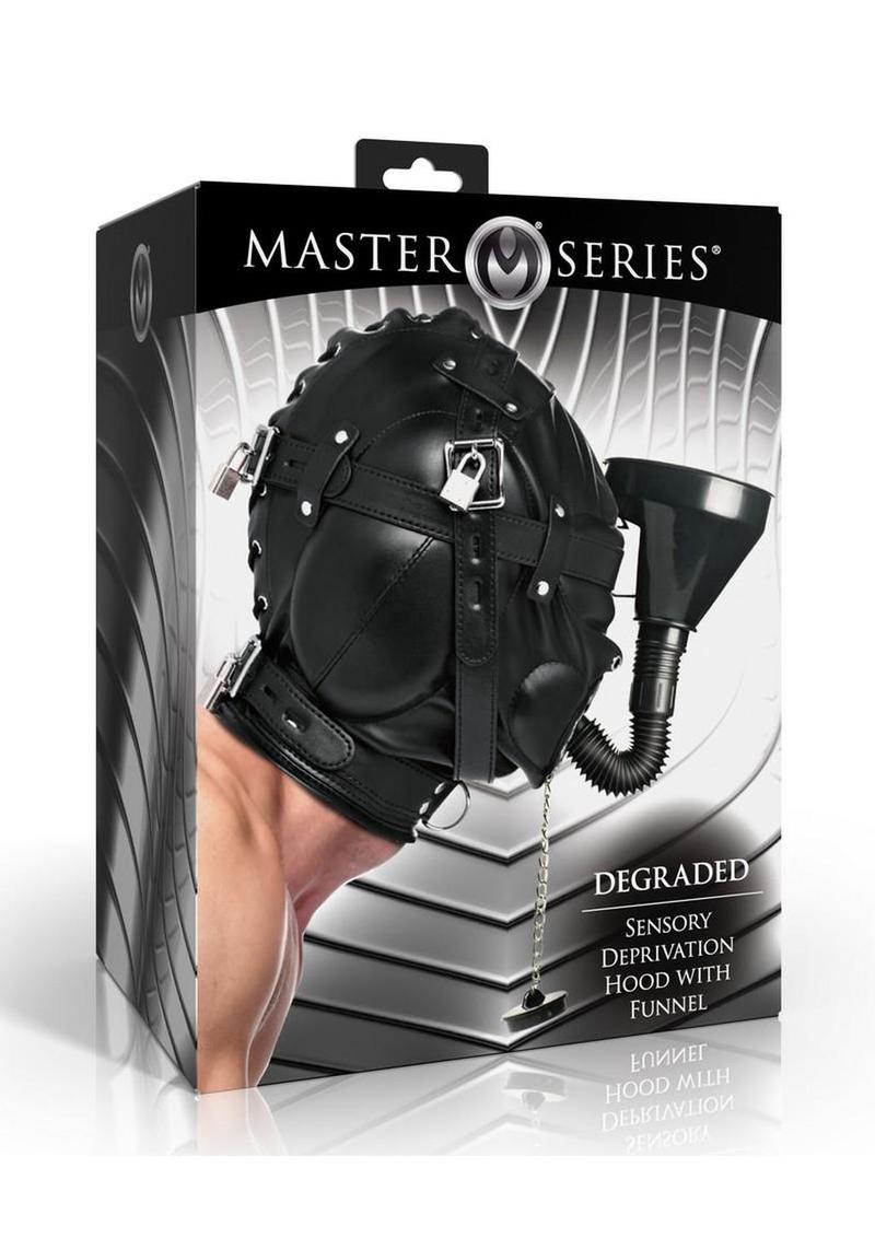 Master Series Degraded Sensory Deprivation Hood with Funnel - Black