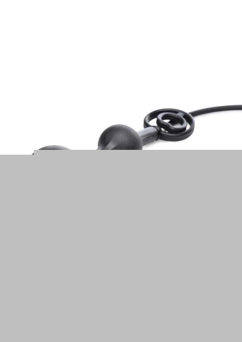 Master Series Devil's Rattle Inflatable Silicone Plug with Cock Ring