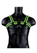Ouch! Buckle Harness - Black/Glow In The Dark/Green - Large/XLarge