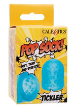 Pop Sock Tickler Reversible Textured Stroker - Blue