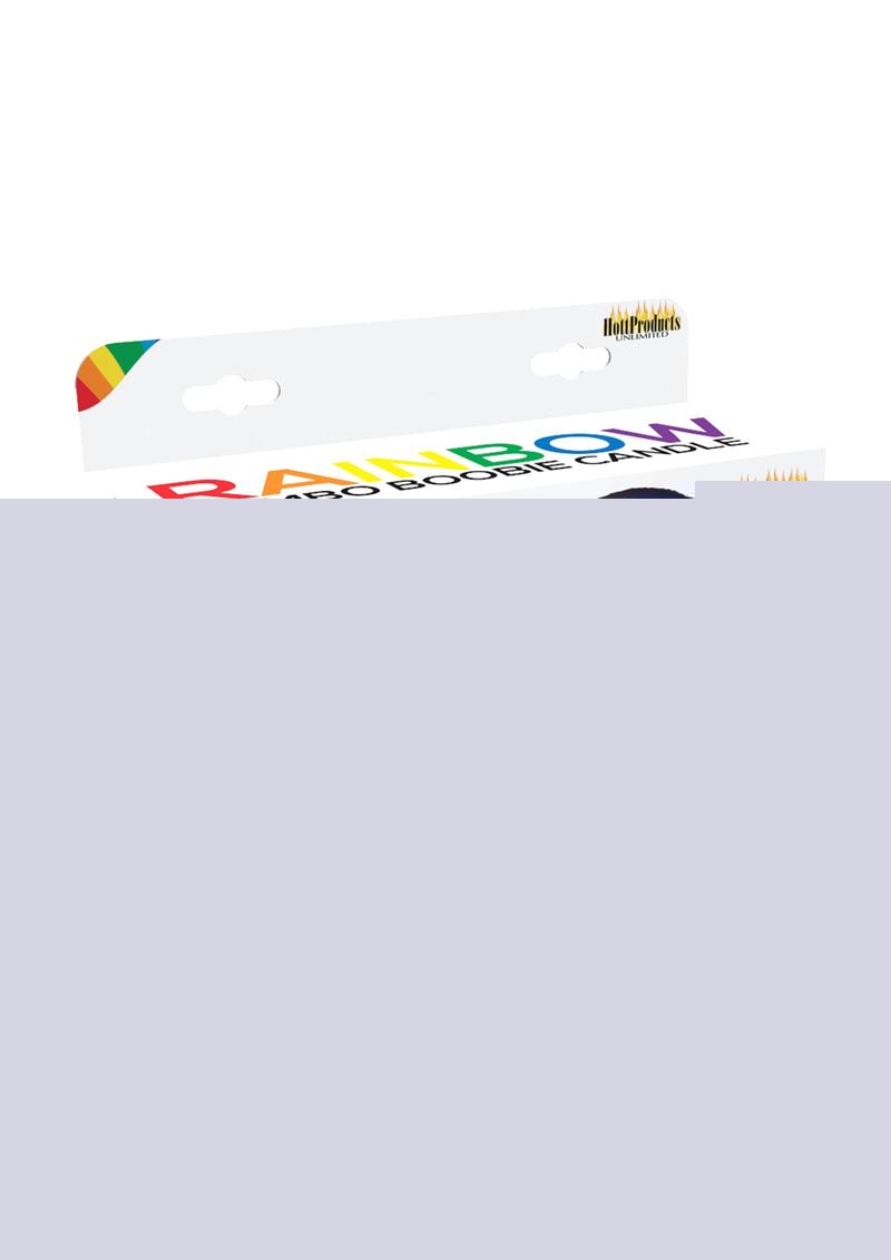 Rainbow Jumbo Boobie Candle - Jasmine Scented - Multicolor