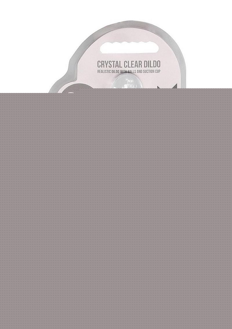 Realrock Crystal Clear Dildo with Balls - Clear - 8in