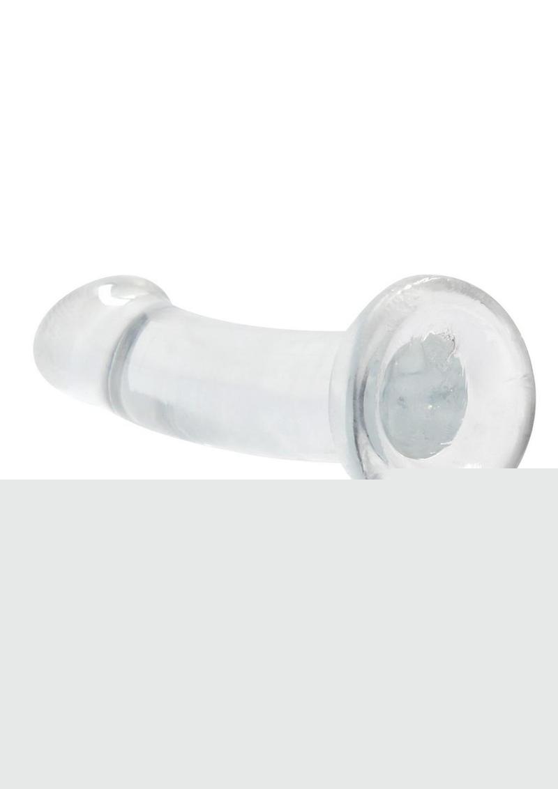 Realrock Crystal Clear Non Realistic Dildo with Suction Cup