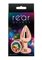 Rear Assets Rose Gold Anal Plug - Multicolor/Rainbow/Rose Gold - Medium