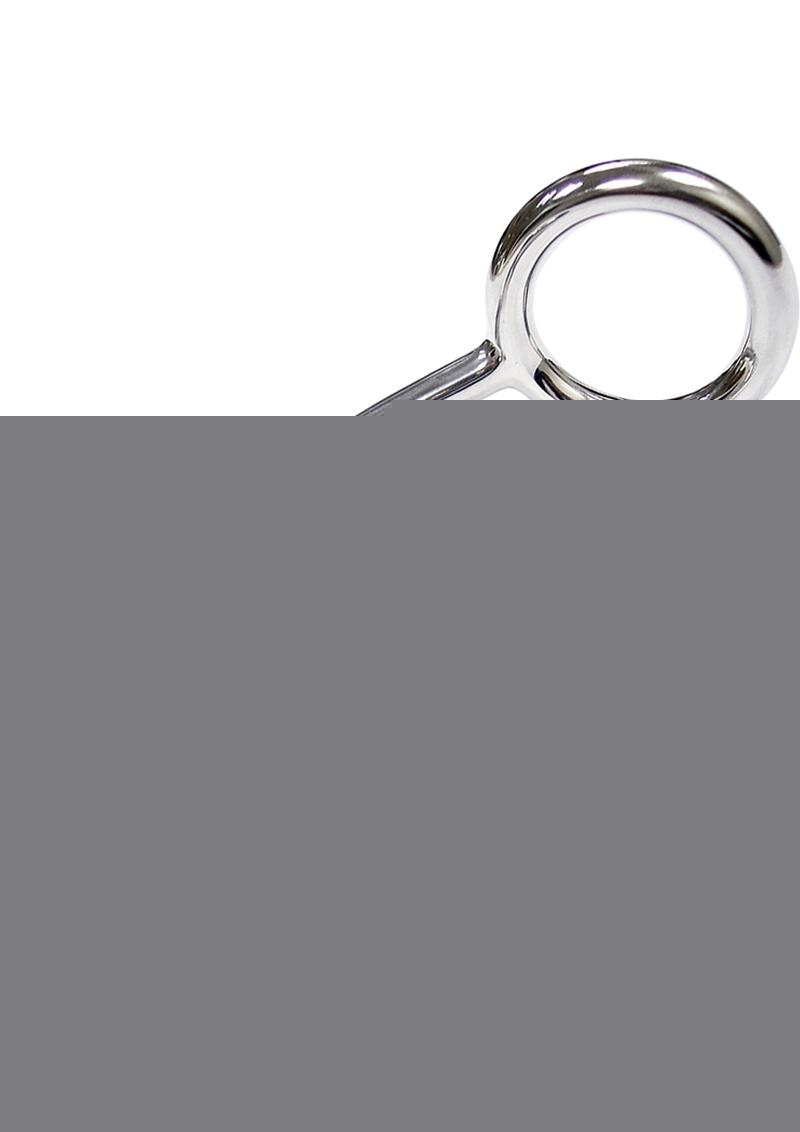 Rouge Stainless Steel Cock Ring with Anal Probe