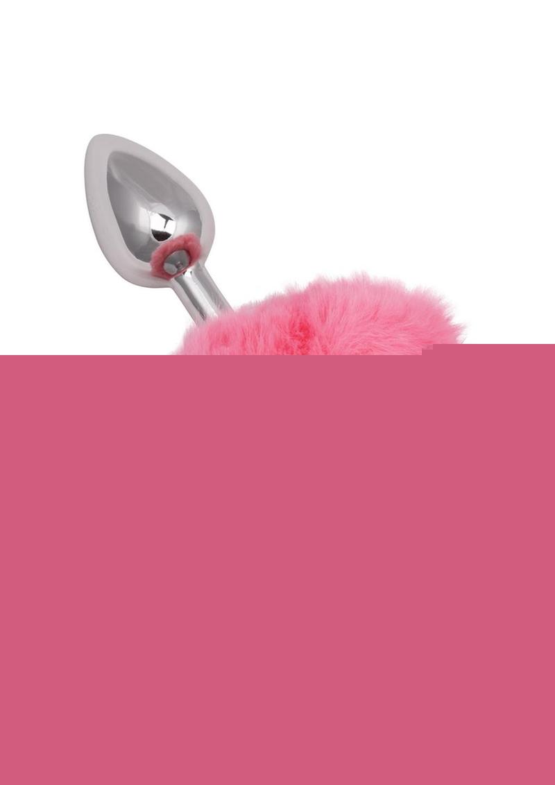 Running Wild Faux Fur Bunny Tail and Metallic Anal Plug