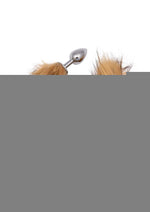 Running Wild Faux Fur Tail and Metallic Anal Plug - Brown