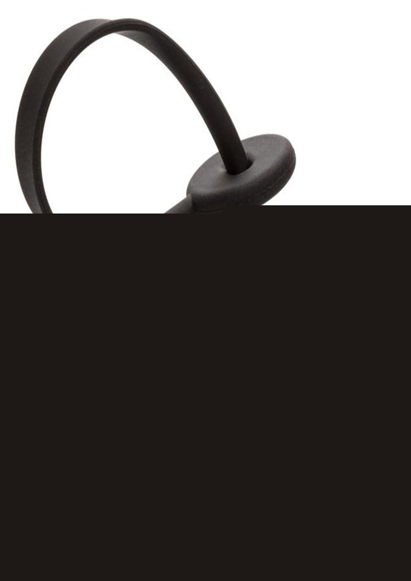 Silicone Weighted Lasso Cock Ring - Black