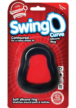 Swingo Curve Silicone Cock Ring - Black
