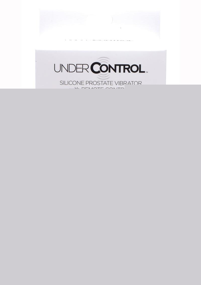 Under Control Rechargeable Silicone Prostate Vibrator with Remote Control - Black