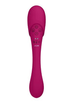Vive Mirai Rechargeable Silicone Dual Motor Double Ended Bendable Pulse and Air Wave Vibrator