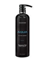 Wicked Aqua Water Based Lubricant Fragrance Free - 16oz