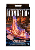 Alien Nation Copperhead Rechargeable Silicone Vibrating Grinder with Remote Control - Copper/Orange/Purple
