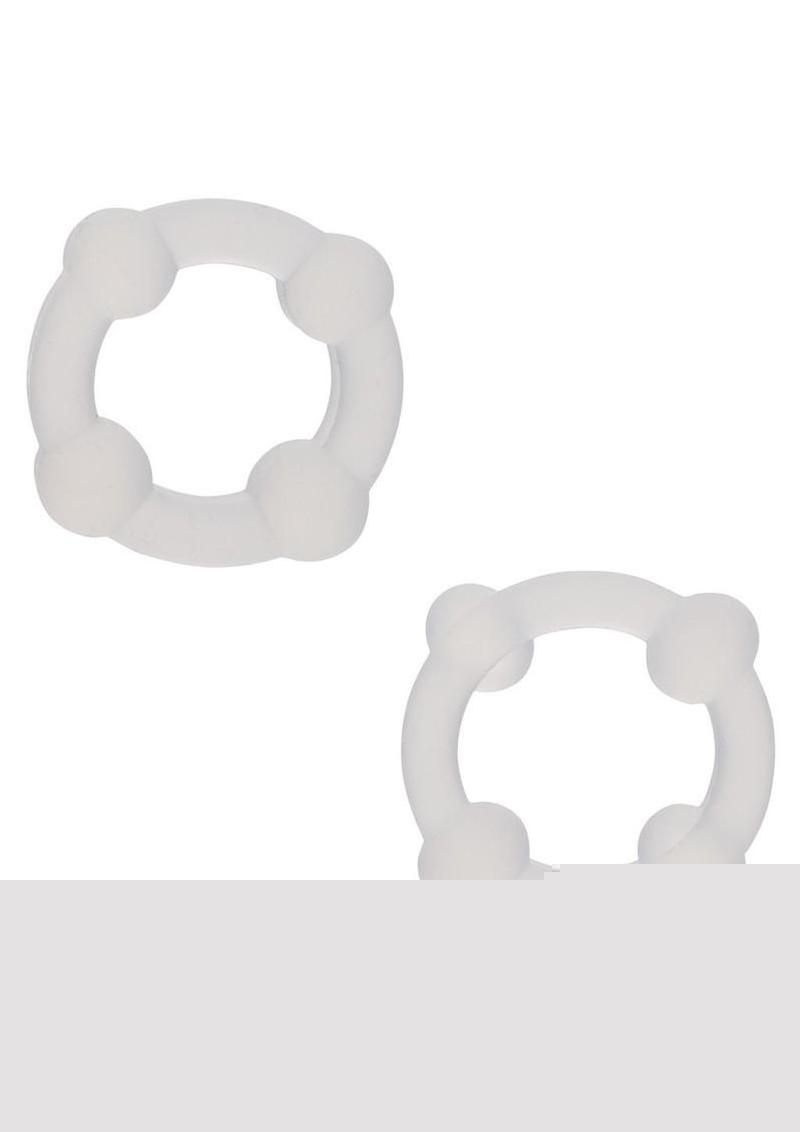 Alpha Liquid Silicone Double Stacker Rings - Clear