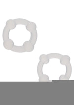 Alpha Liquid Silicone Double Stacker Rings - Clear