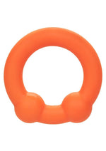 Alpha Liquid Silicone Dual Ball Ring - Orange