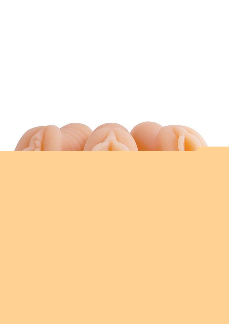 Always Horny Masturbators Pocket Size Strokers - Vanilla - 3 Per Pack