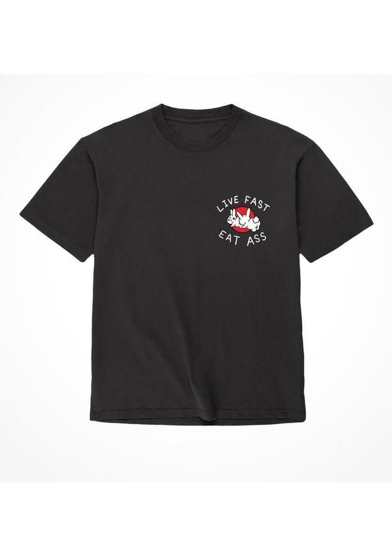 Assholes Live Forever Live Fast Eat Ass T-Shirt - Black - Small