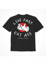 Assholes Live Forever Live Fast Eat Ass T-Shirt - Black - Small