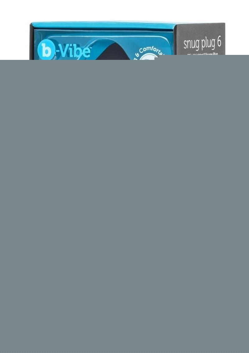 B-Vibe Snug Plug 6 Silicone Weighted Anal Plug - Black