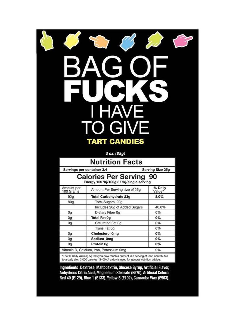 Bag Of Fucks I Have to Give (25 Packs Per Bag) - Assorted Flavors