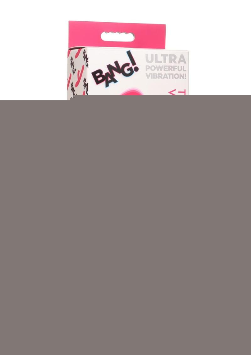 Bang! Thrusting and Vibrating Rechargeable Silicone Rabbit Vibrator - Pink