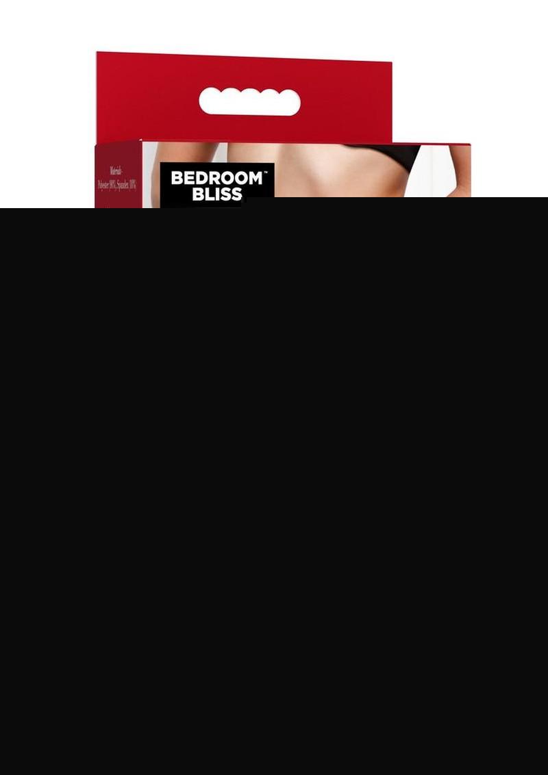 Bedroom Bliss ChÃ©rie Thong Strap-On Panty Harness - Black - Large