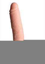 Big Shot Silicone Vibrating and Twirling Remote Control Rechargeable Dildo with Balls - Vanilla - 9in