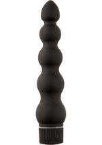 Black Magic Ribbed Waterproof Vibrator - Black - 7in