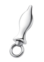 Blue Line Metal Tapered Butt Plug with Loop Hardware 2.5in - Stainless