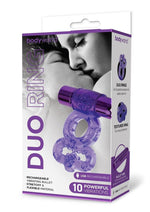 Bodywand Rechargeable Silicone Duo Ring - Purple
